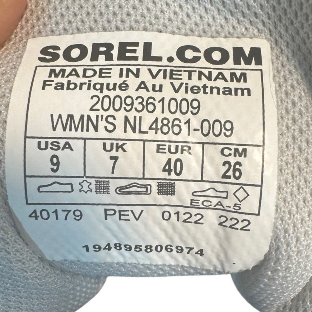 Sorel Light Gray Lace-Up High-Top Winter Rain Boots - Picture 4 of 5